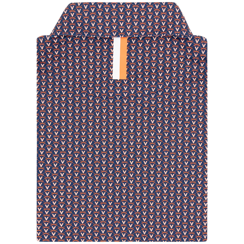 The UVA V-Sabre Men's Short Sleeve Collegiate Polo Admiral Navy