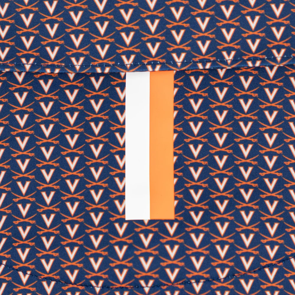 The UVA V-Sabre Men's Short Sleeve Collegiate Polo Admiral Navy