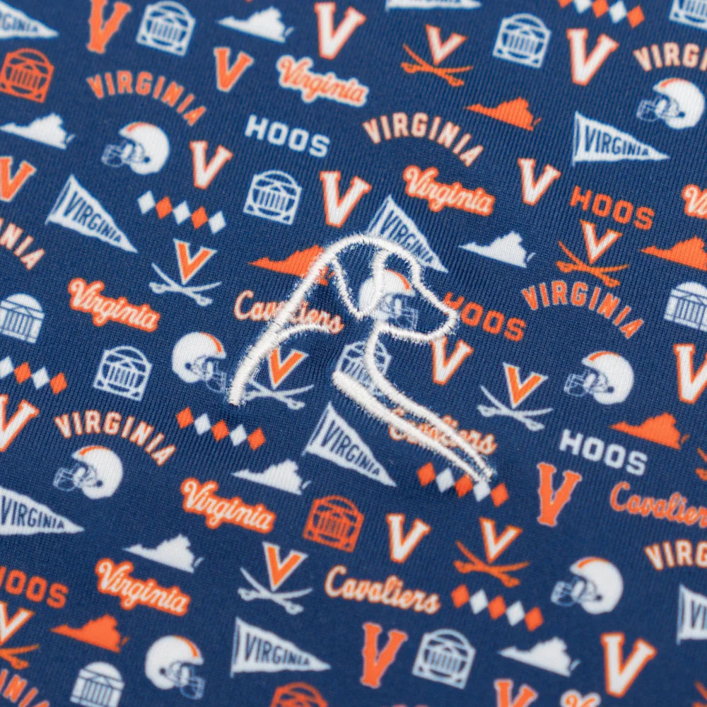 The UVA Gameday Men's Short Sleeve Collegiate Polo Admiral Navy