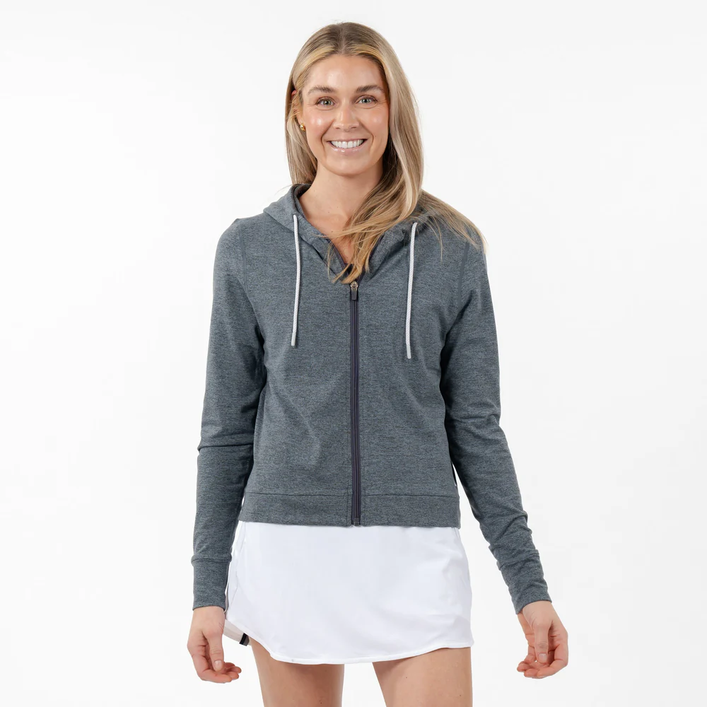 Tempo Performance Full-Zip Hoodie Women's Tempo Performance Full-Zip Hoodie Heather - Charcoal Grey 4 Tempo Performance Full-Zip Hoodie Women's Tempo Performance Full-Zip Hoodie Heather - Charcoal Grey