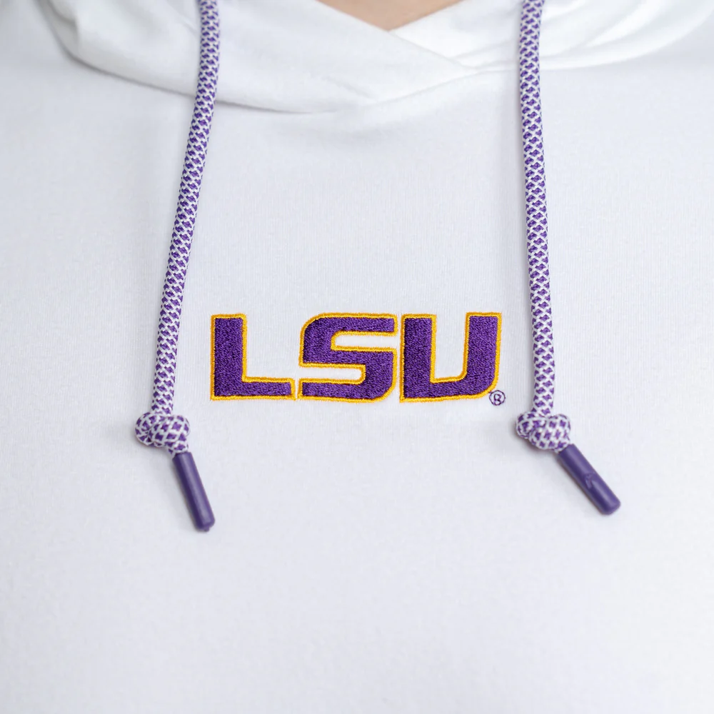 Hesi Collegiate Hoodie - LSU Men's Hesi Collegiate Hoodie White
