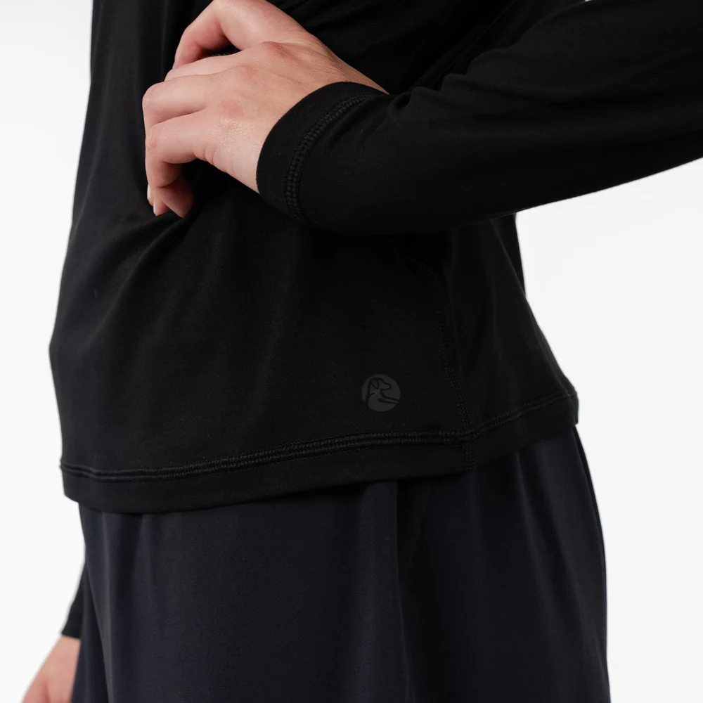 Drift Performance Long Sleeve Tee Women's Long Sleeve Drift Performance Tee Midnight Black