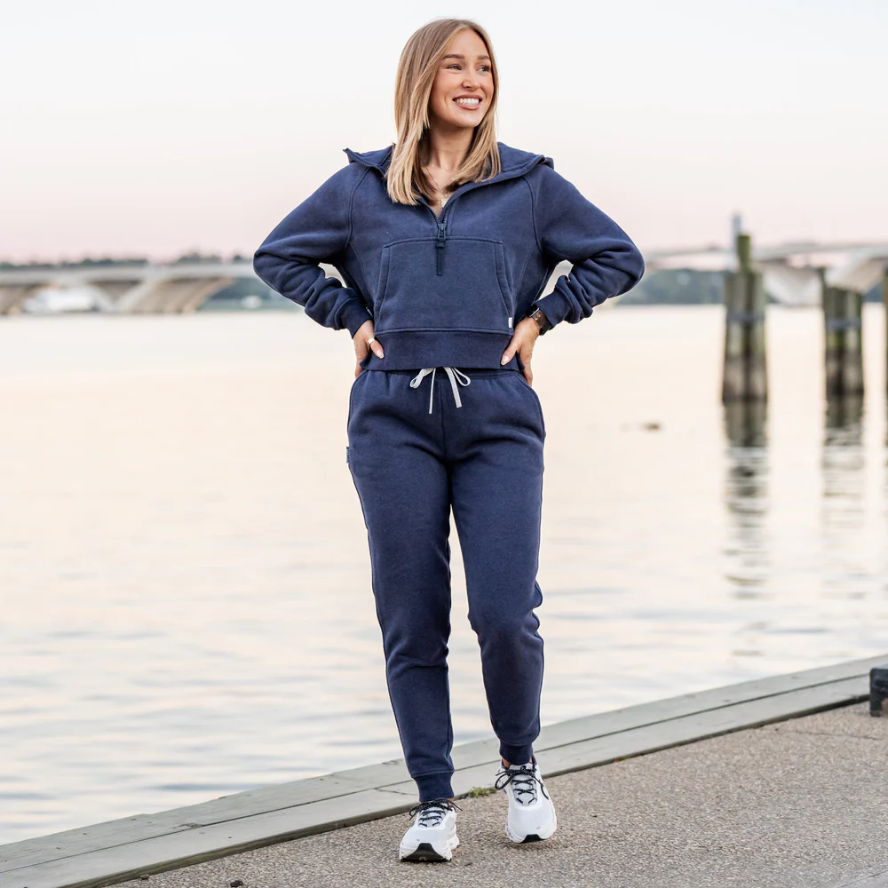 Clarity Half-Zip Hoodie Women's Clarity Half-Zip Hoodie Heather - Fleet Navy
