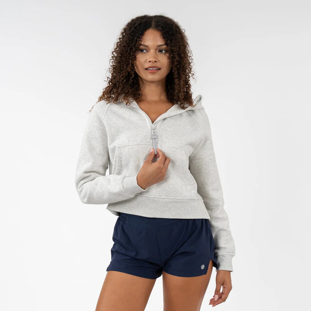 Clarity Half-Zip Hoodie Women's Clarity Half-Zip Hoodie Heather - Ivory