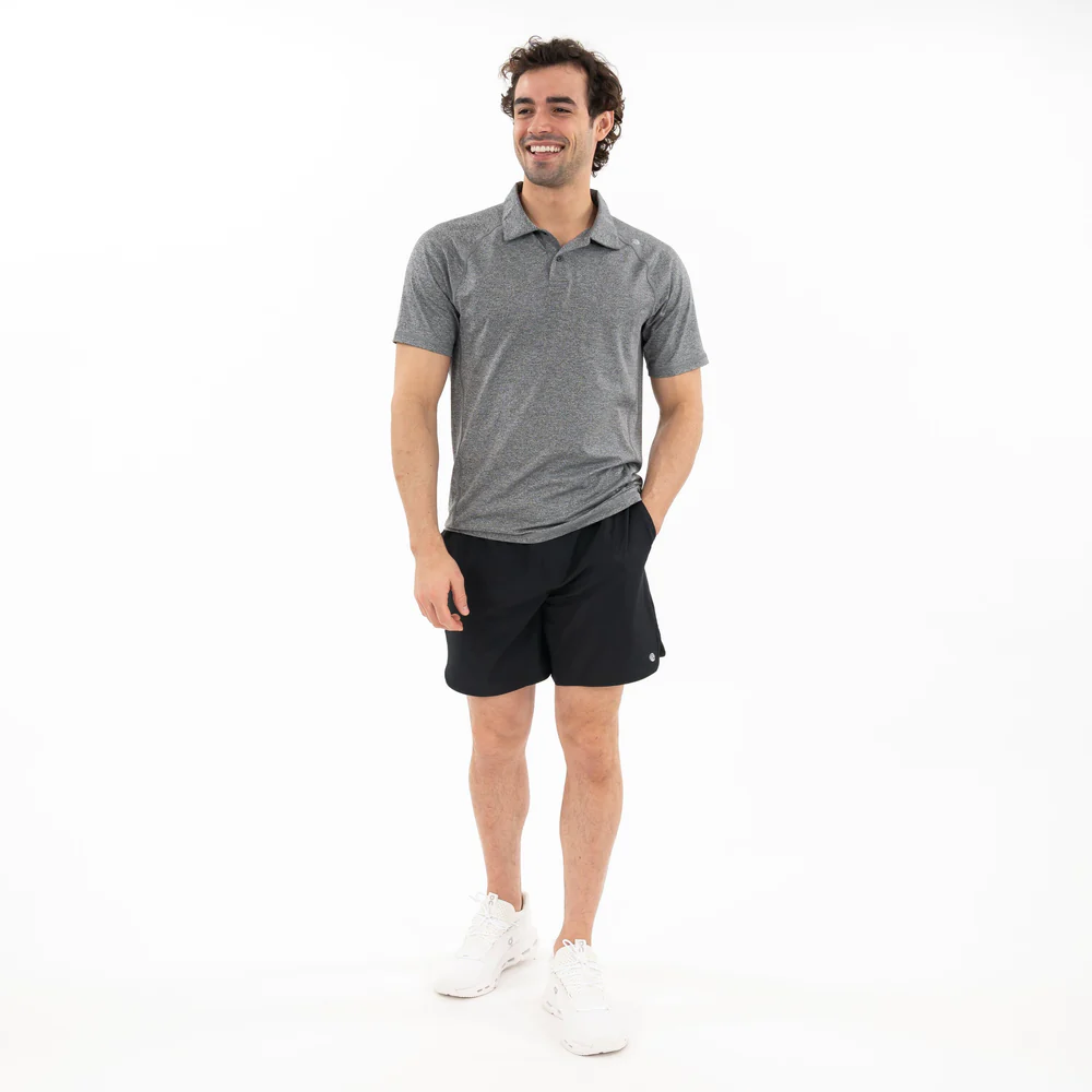 Blitz Tech Polo Men's Short Sleeve Blitz Tech Polo Heather - Middie Grey