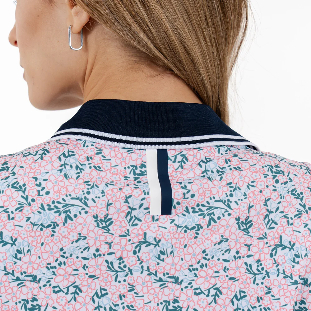 Brooke Sleeveless Performance Polo Women's Brooke Sleeveless Performance Polo The Fleur - White