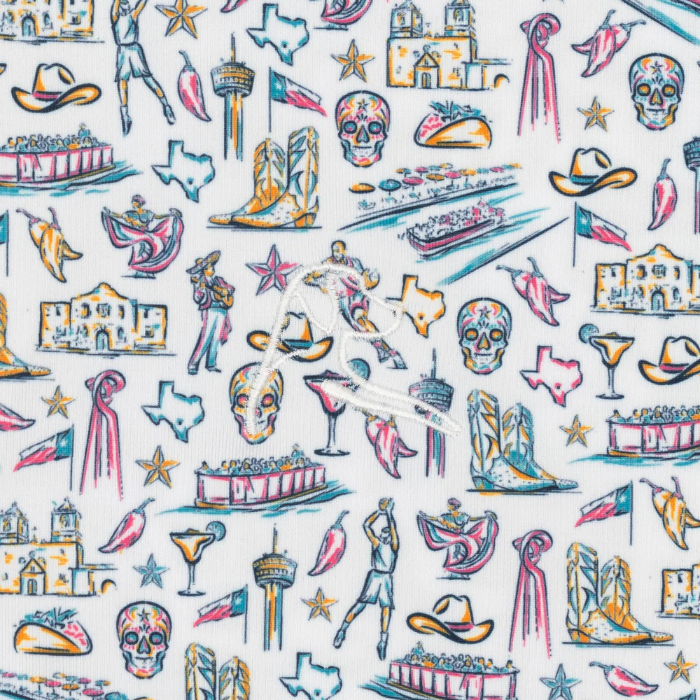 The Alamo City Men's Short Sleeve Performance Polo White