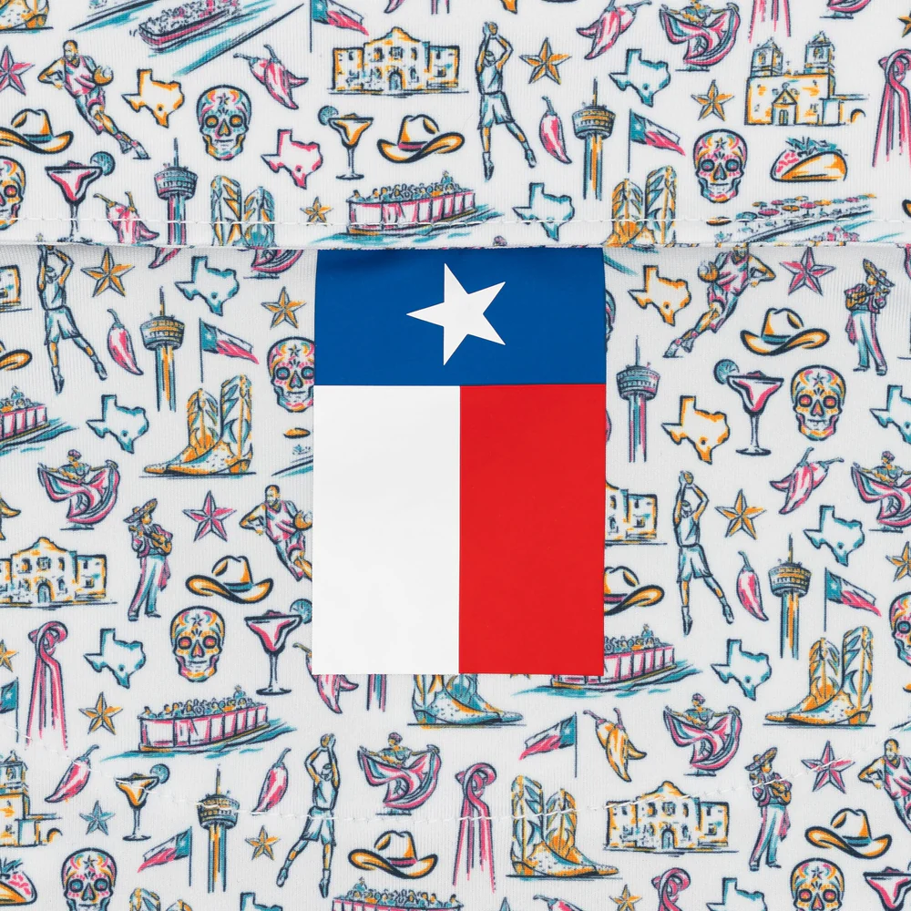 The Alamo City Men's Short Sleeve Performance Polo White