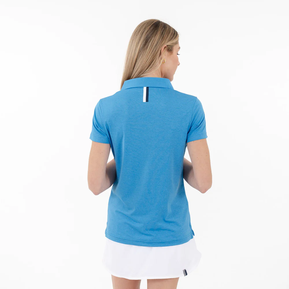 Heather Performance Polo Women's Short Sleeve Performance Polo Birdie Blue