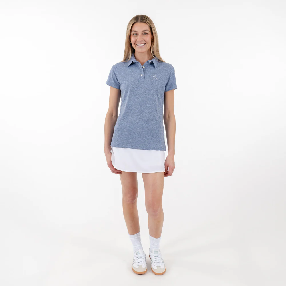 Heather Performance Polo Women's Short Sleeve Performance Polo Shoal Blue