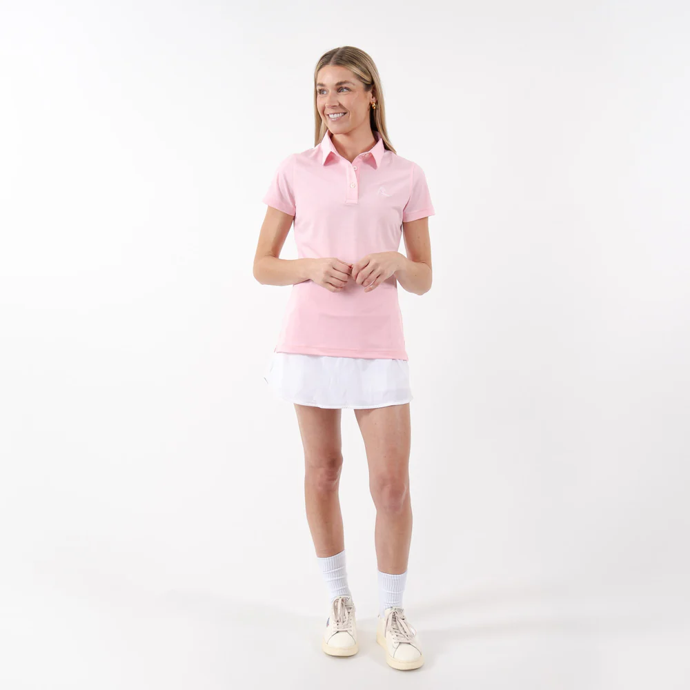 Heather Performance Polo Women's Short Sleeve Performance Polo Lotus Pink