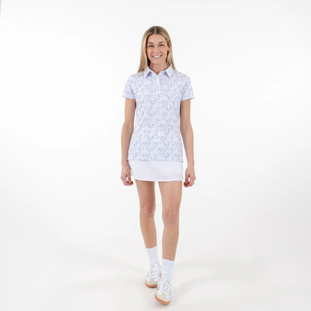 Rosette Performance Polo Women's Short Sleeve Performance Polo White