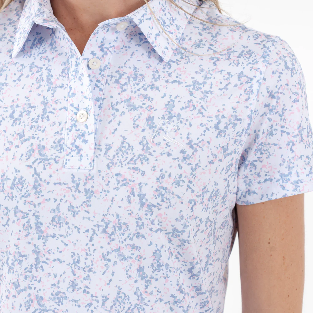 Rosette Performance Polo Women's Short Sleeve Performance Polo White