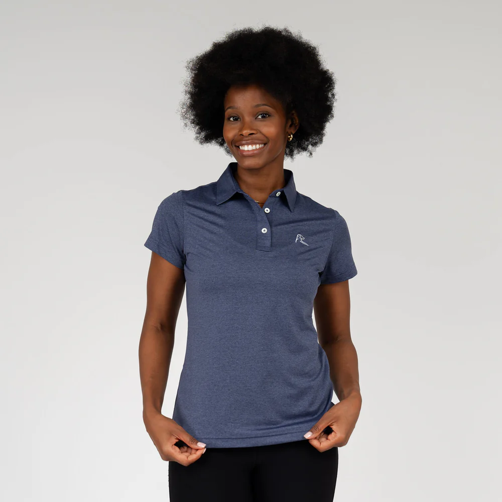 Heather Performance Polo Women's Short Sleeve Performance Polo Annapolis Blue