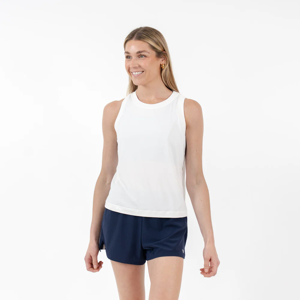 Drift Performance Crop Tank Women's Drift Crop Performance Tank White