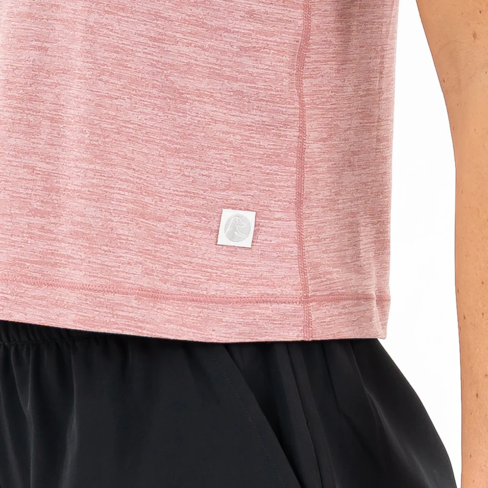 Drift Performance Crop Tank Women's Drift Crop Performance Tank Heather - Dusk Pink