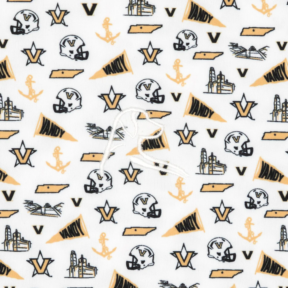 The Vanderbilt Gameday Men's Short Sleeve Collegiate Polo White