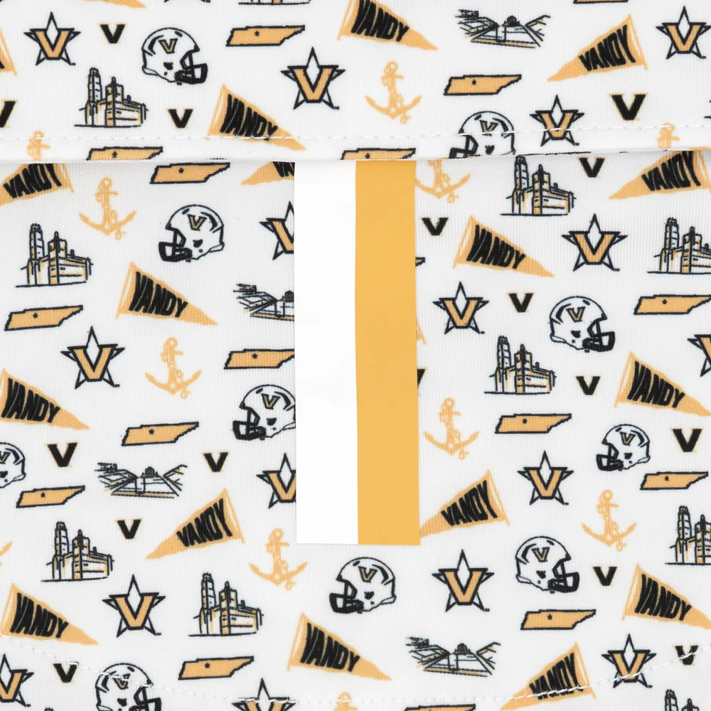 The Vanderbilt Gameday Men's Short Sleeve Collegiate Polo White