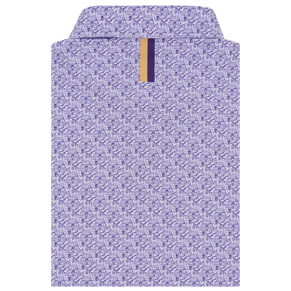 The James Madison Bridgeforth Stadium Men's Short Sleeve Collegiate Polo White