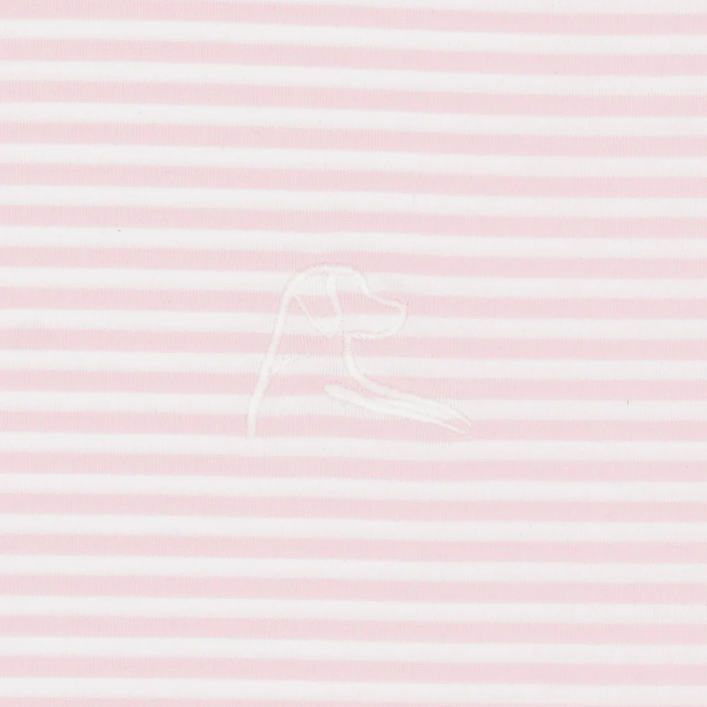 The Barts Heather Stripe Men's Short Sleeve Performance Polo Lotus Pink/White