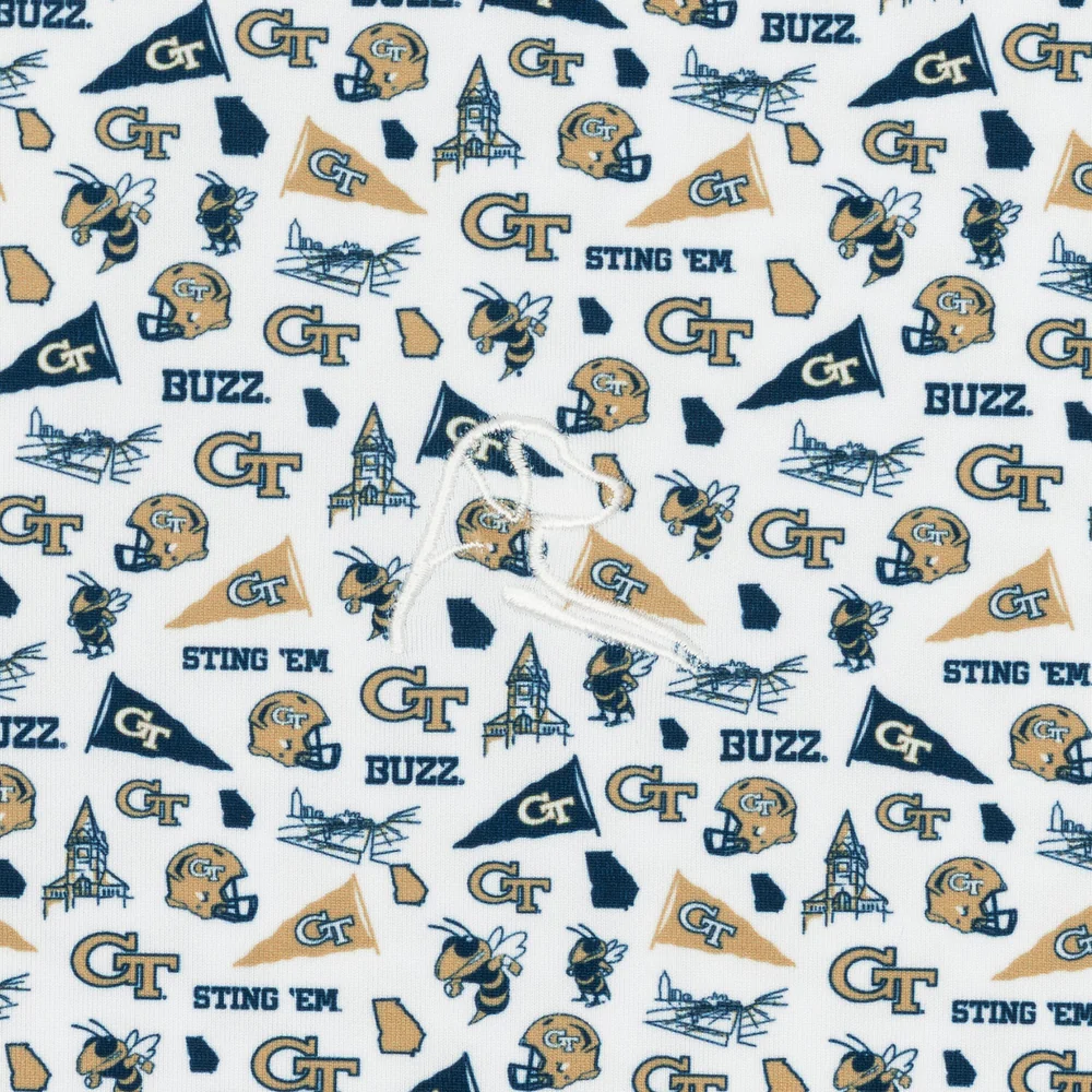 The Georgia Tech Gameday Men's Short Sleeve Collegiate Polo White
