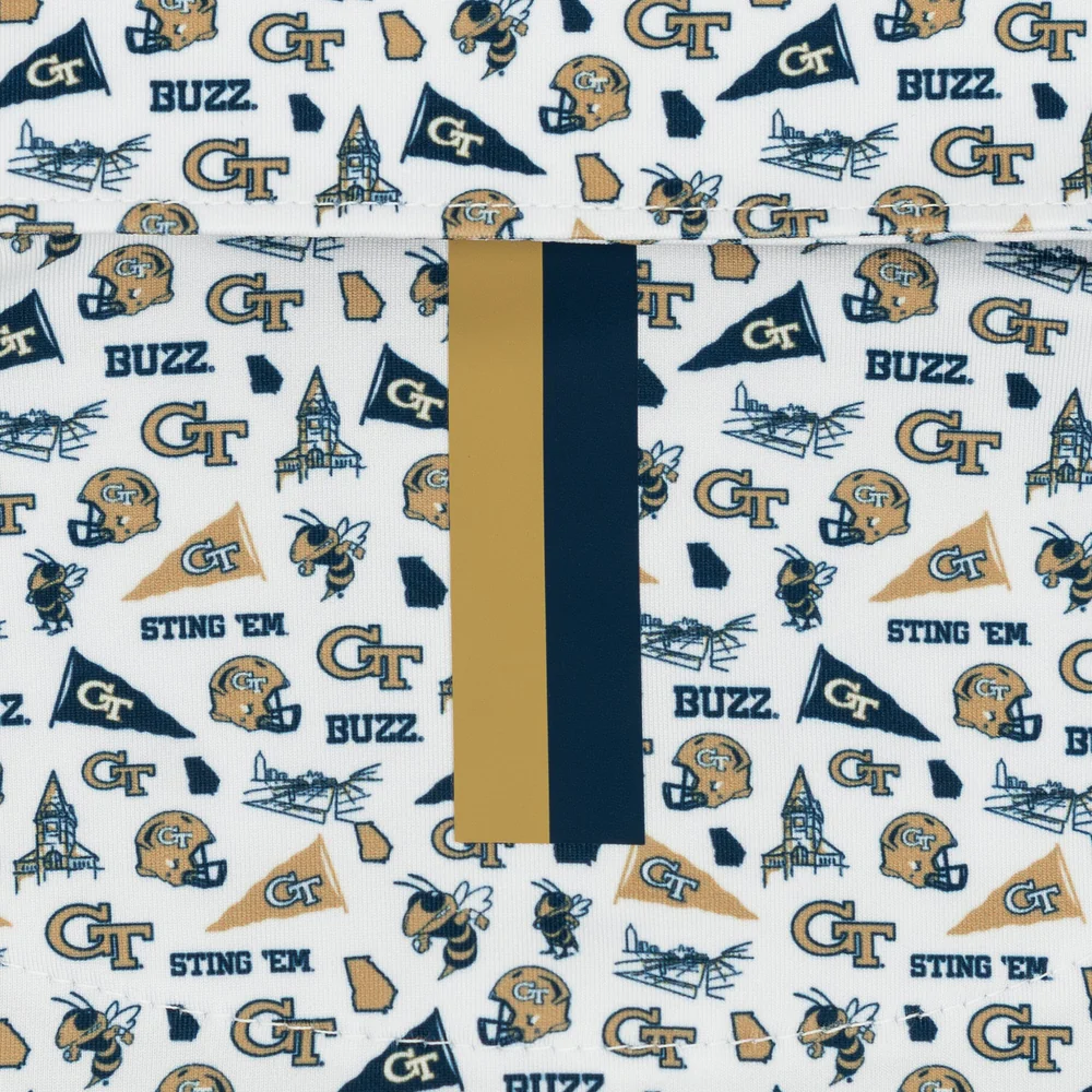 The Georgia Tech Gameday Men's Short Sleeve Collegiate Polo White