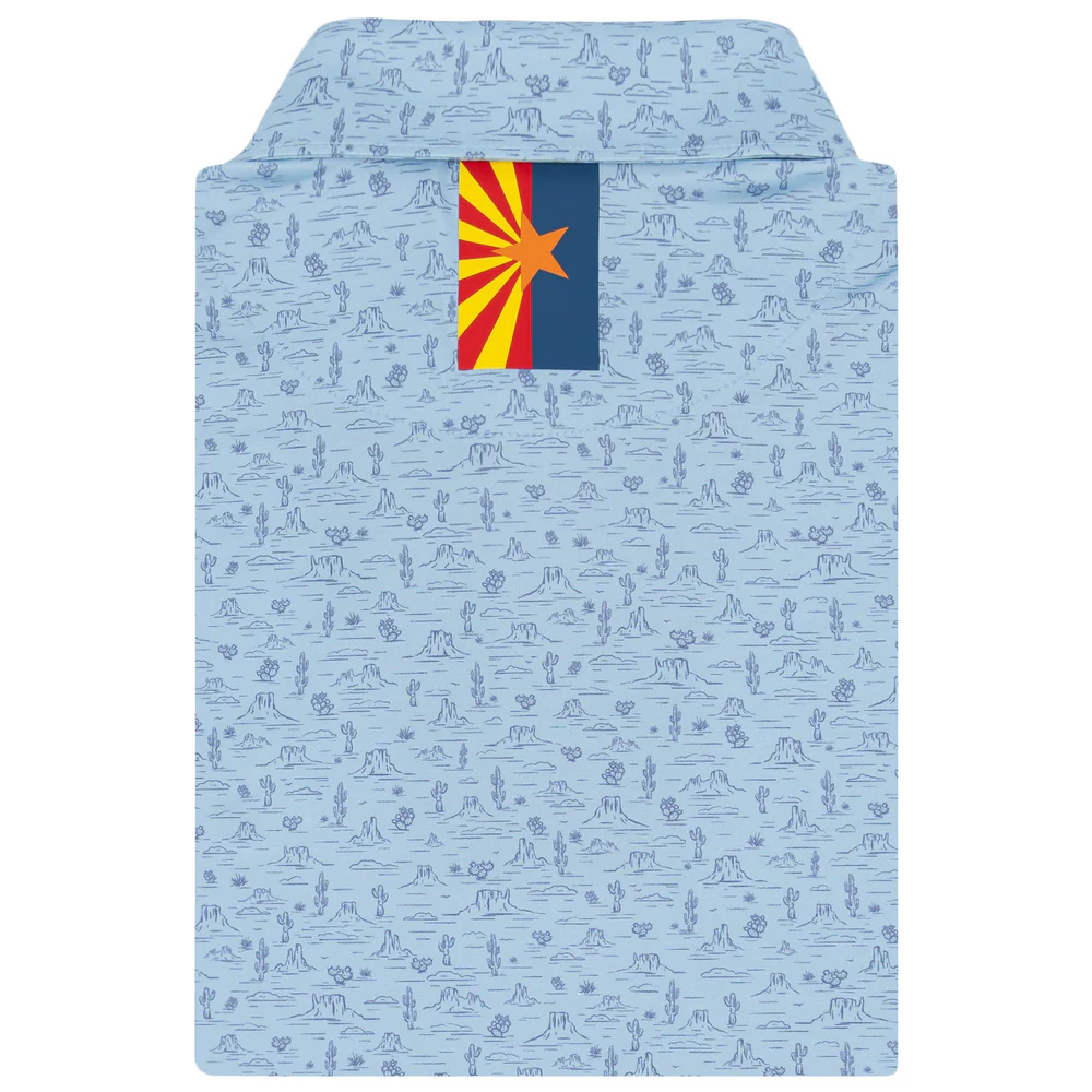 The Canyon Men's Short Sleeve Performance Polo Zenith Blue