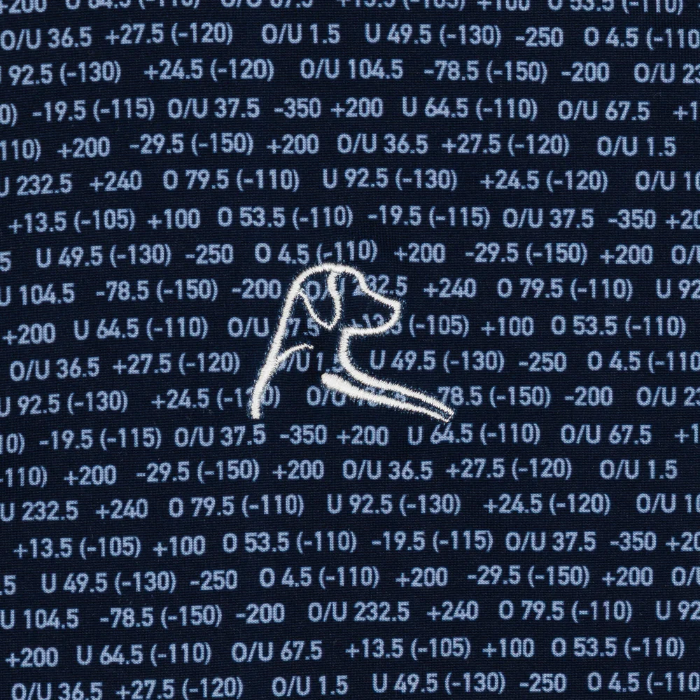 The Moneyline Men's Short Sleeve Performance Polo Fleet Navy