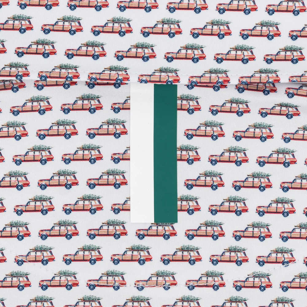 The Family Truckster Men's Short Sleeve Performance Polo White