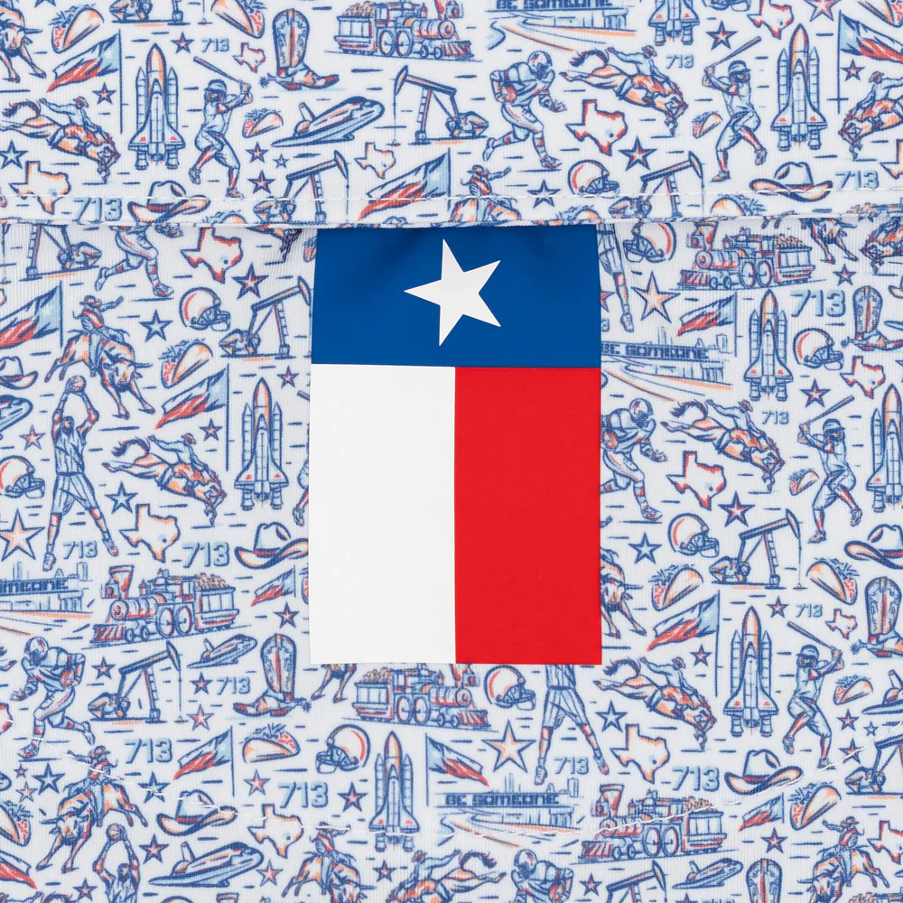 The Houston Men's Short Sleeve Performance Polo White