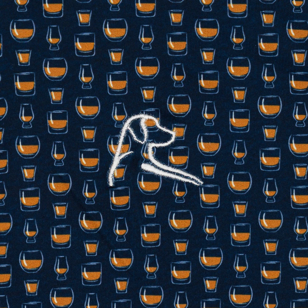 The Rocks Glass Men's Short Sleeve Performance Polo Fleet Navy