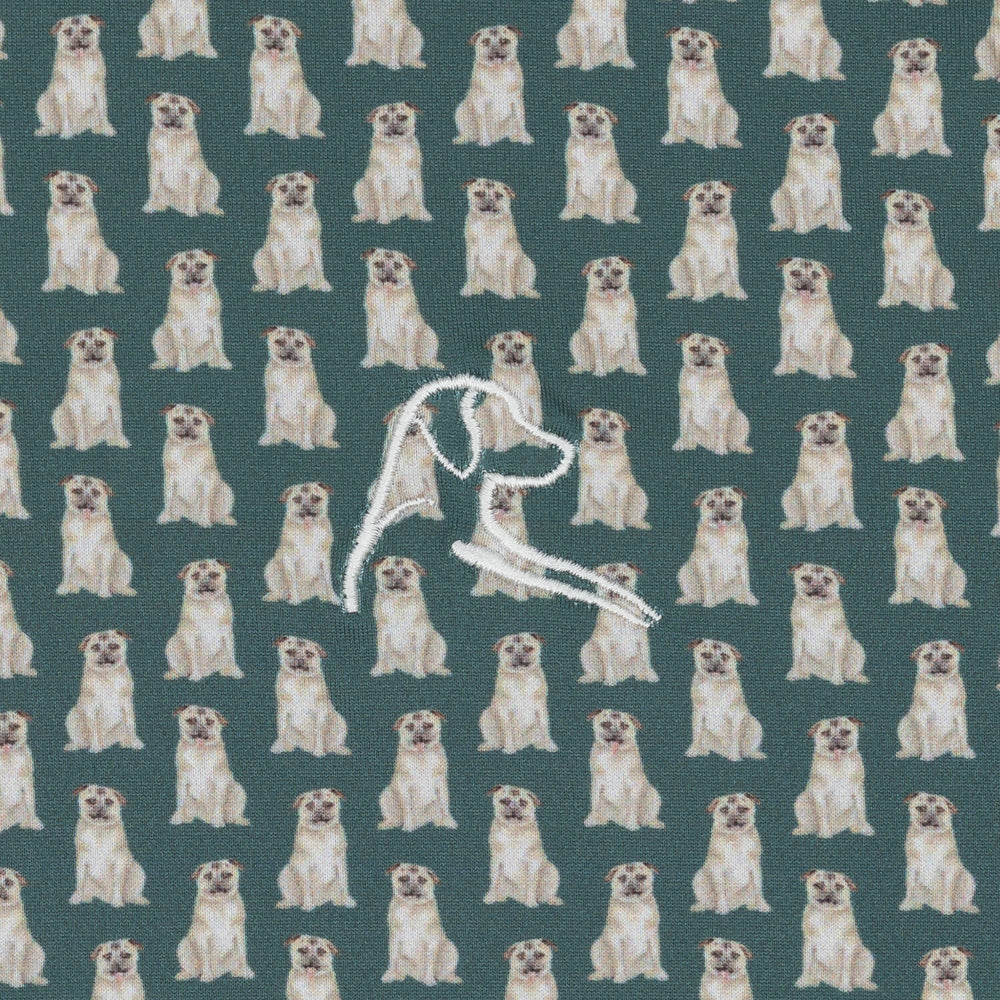 The Pug Men's Short Sleeve Performance Polo Jungle Green