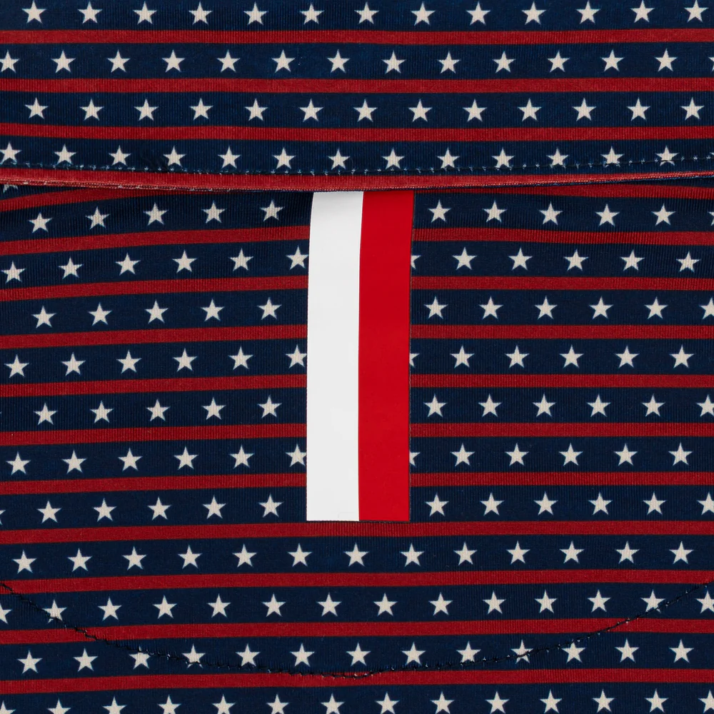 The Liberty Stripe Men's Short Sleeve Performance Polo Fleet Navy