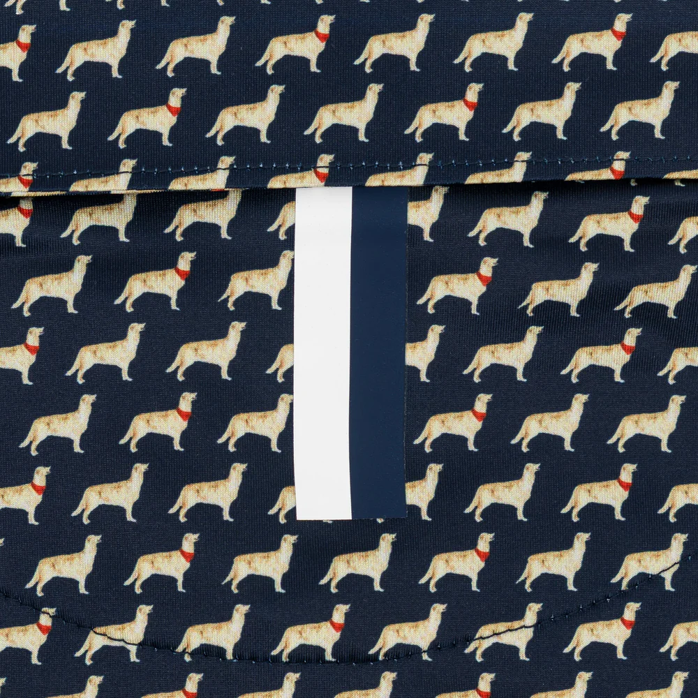 The Golden Retriever Men's Short Sleeve Performance Polo Fleet Navy