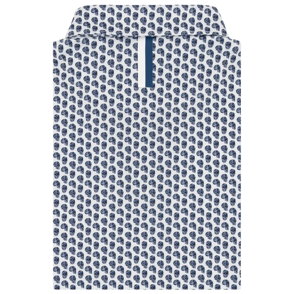 The Skully Men's Short Sleeve Performance Polo White