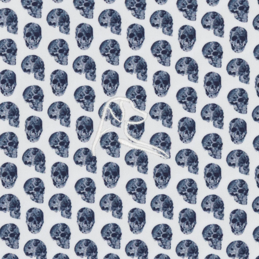 The Skully Men's Short Sleeve Performance Polo White