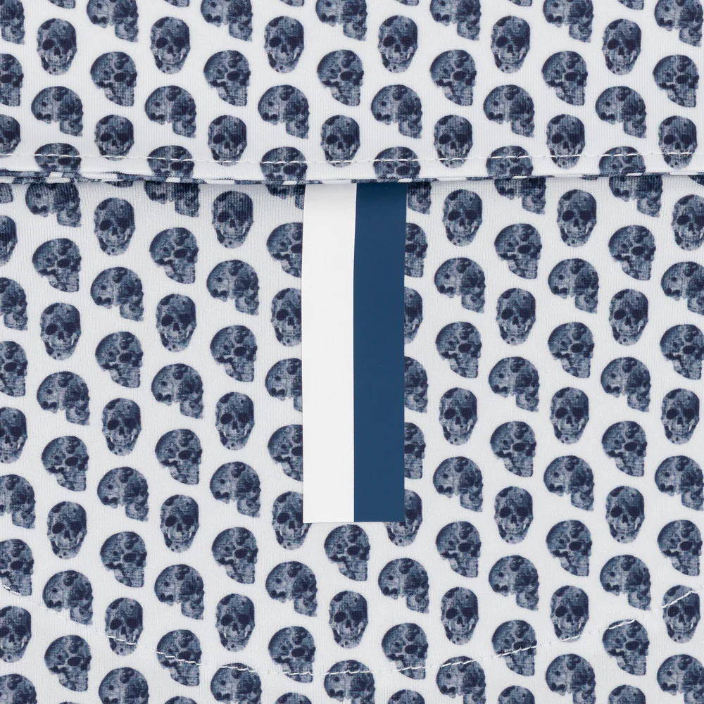 The Skully Men's Short Sleeve Performance Polo White 3 The Skully Men's Short Sleeve Performance Polo White