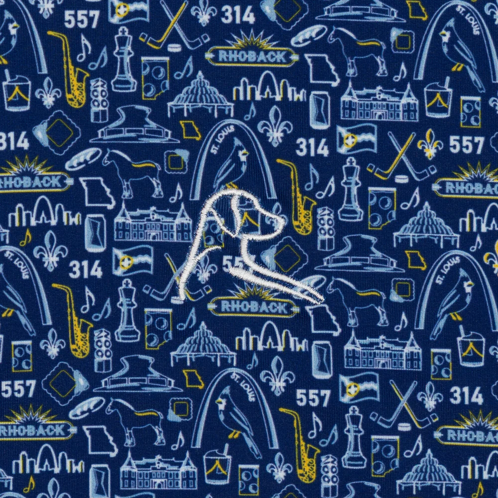 The STL Men's Short Sleeve Performance Polo Shoal Blue