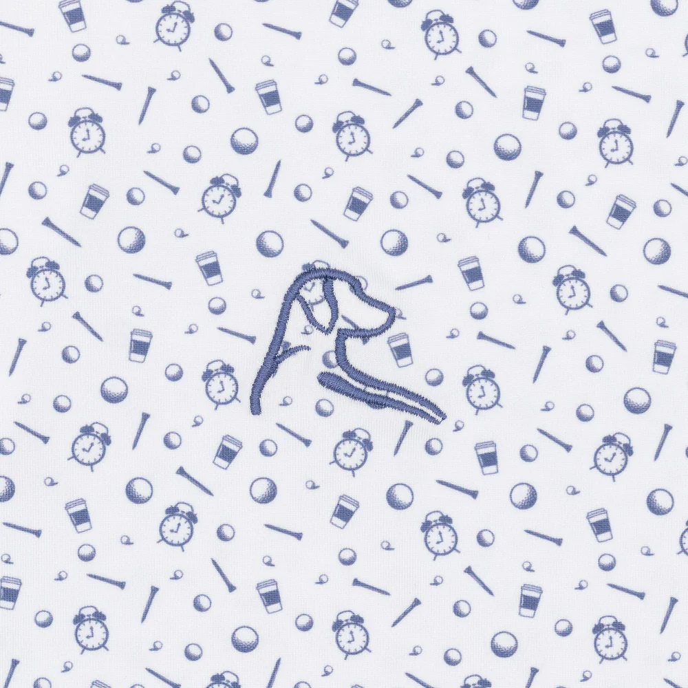 The Tee Time Men's Short Sleeve Performance Polo White