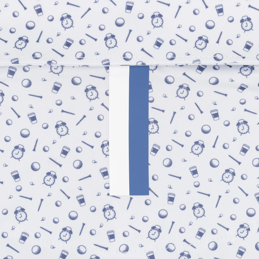 The Tee Time Men's Short Sleeve Performance Polo White 3 The Tee Time Men's Short Sleeve Performance Polo White