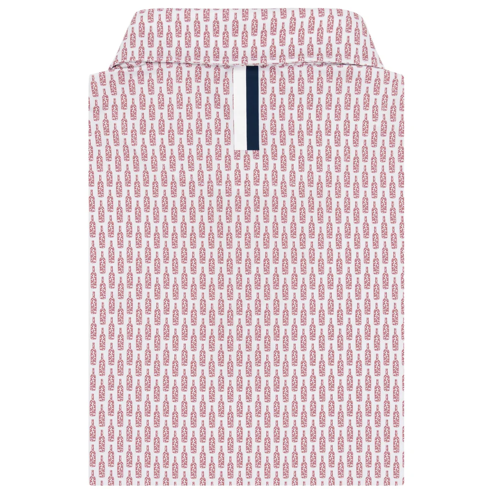 The Wine Guy Men's Short Sleeve Performance Polo White