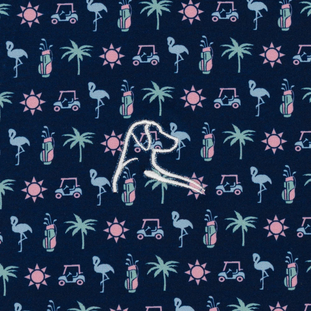 The Beach Birdie Men's Short Sleeve Performance Polo Fleet Navy