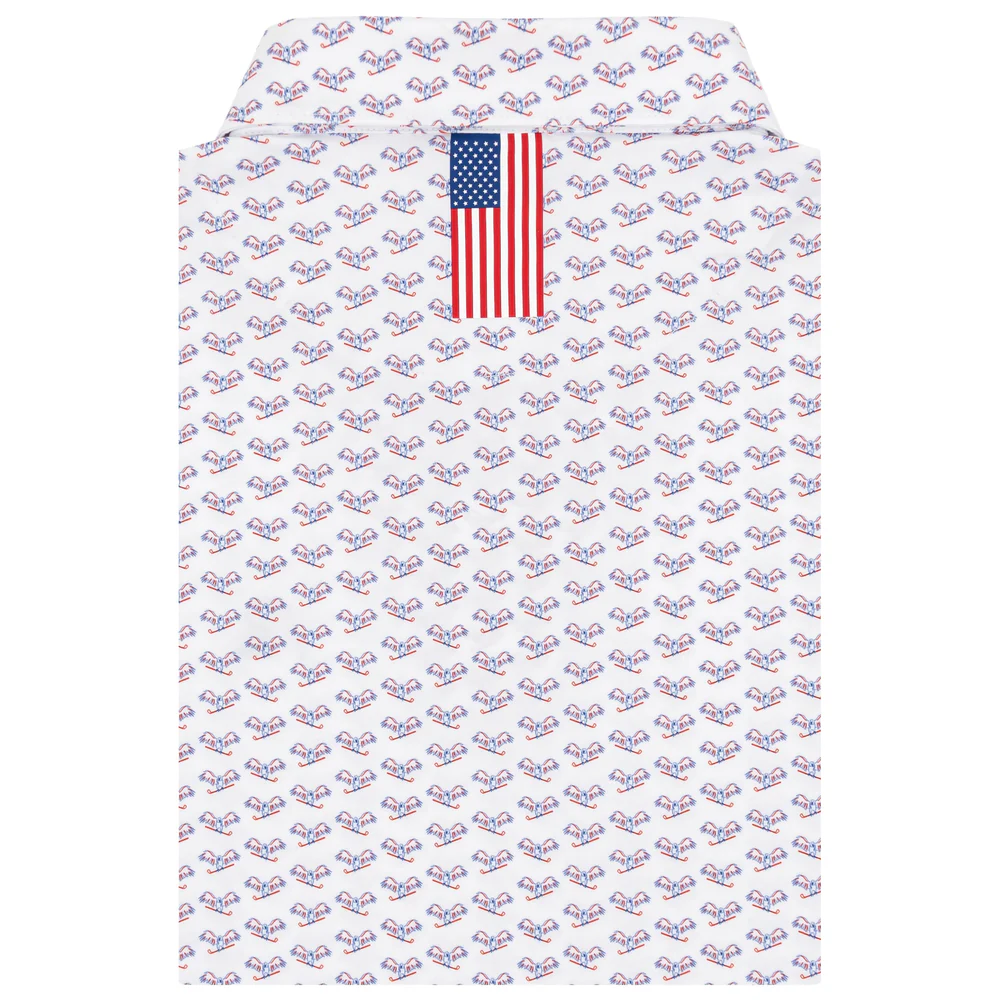 The Free Birdie Men's Short Sleeve Performance Polo White