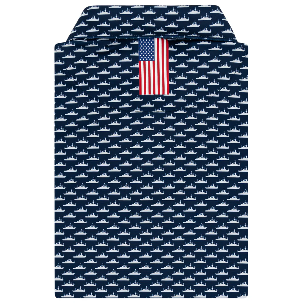 The Fleet 2.0 Men's Short Sleeve Performance Polo Fleet Navy