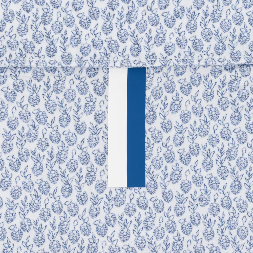 The Hops Floral Men's Short Sleeve Performance Polo White 3 The Hops Floral Men's Short Sleeve Performance Polo White