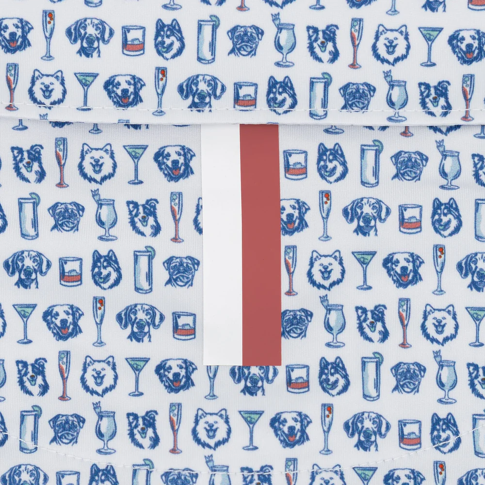 The Hair Of The Dog Men's Short Sleeve Performance Polo White