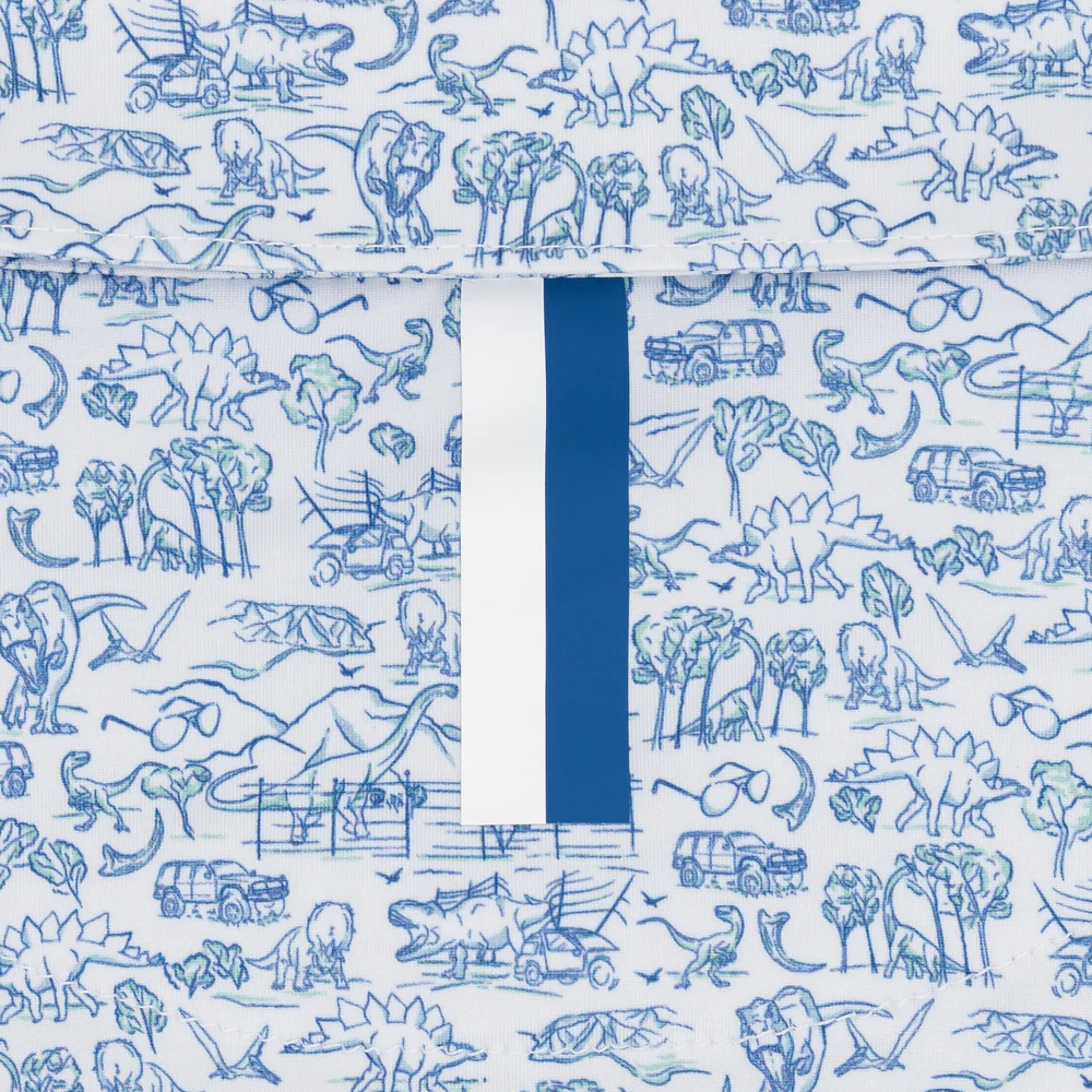 The Prehistoric Men's Short Sleeve Performance Polo White