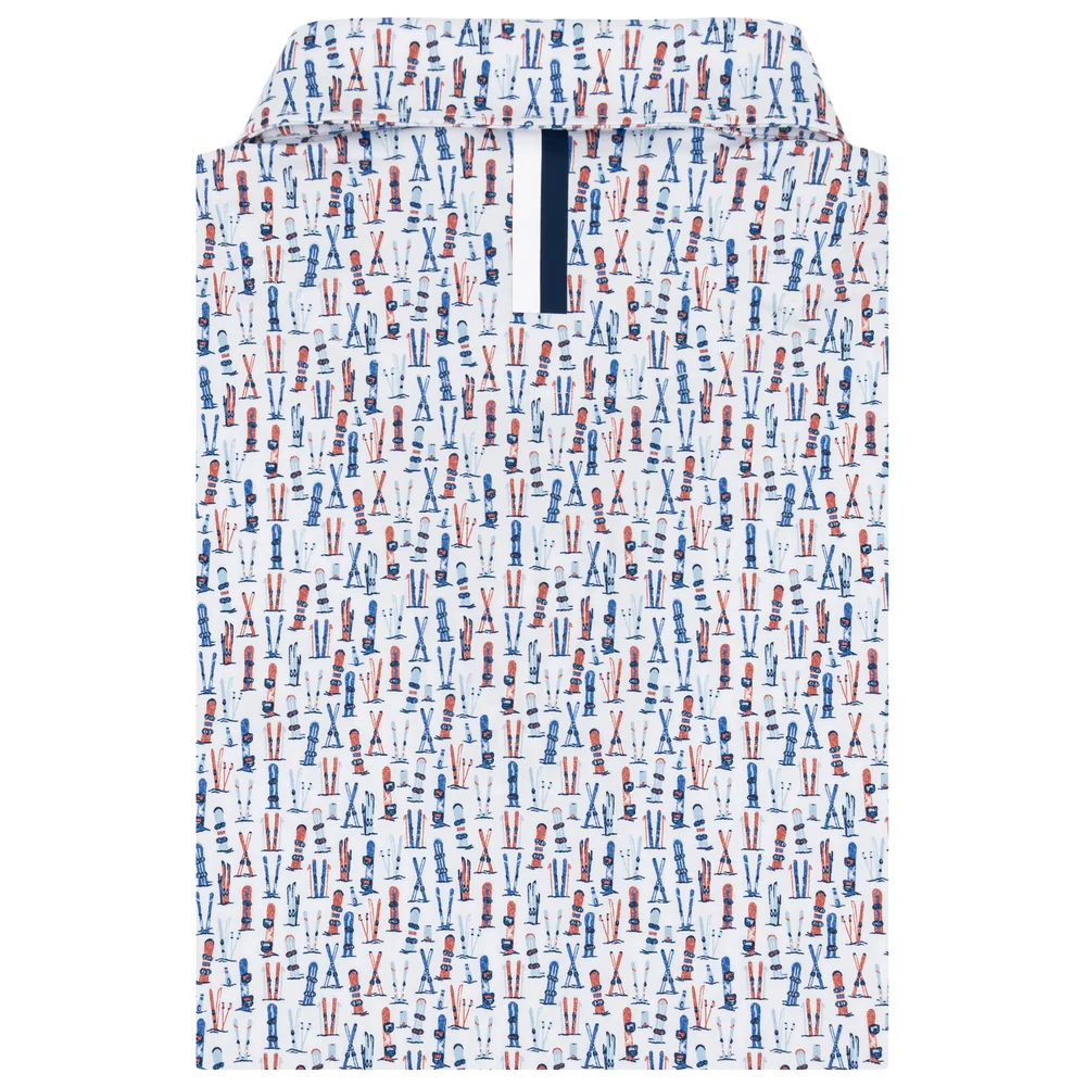 The Ski Lodge Men's Short Sleeve Performance Polo White