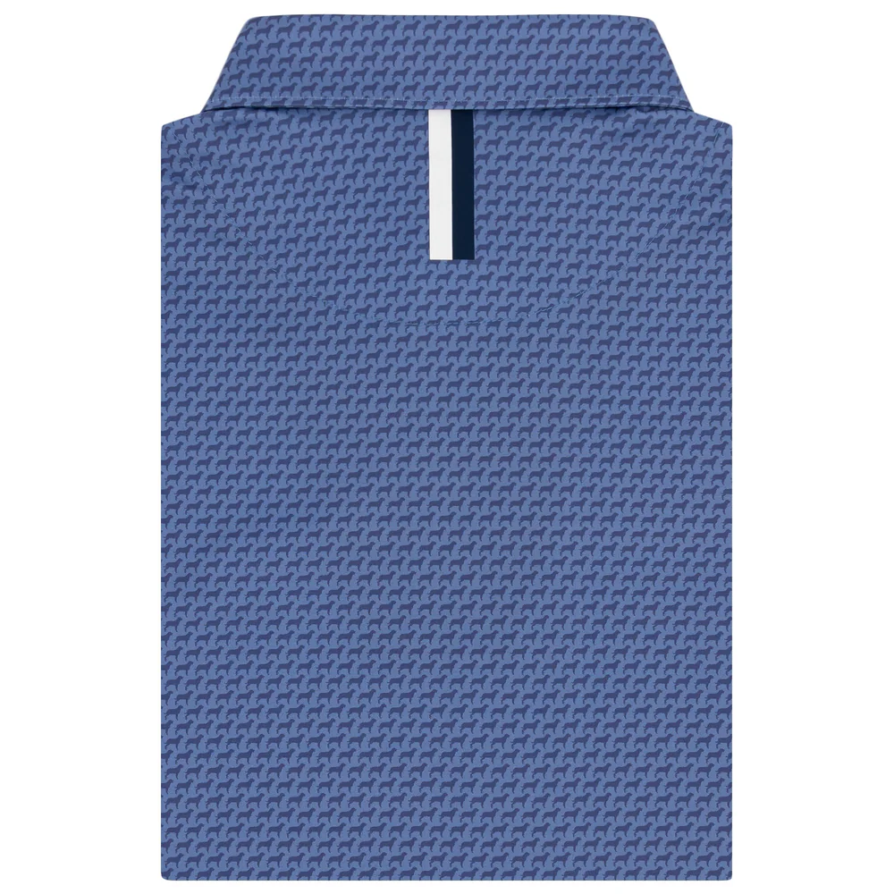 The Tail Wagger Men's Short Sleeve Performance Polo Dusk Blue
