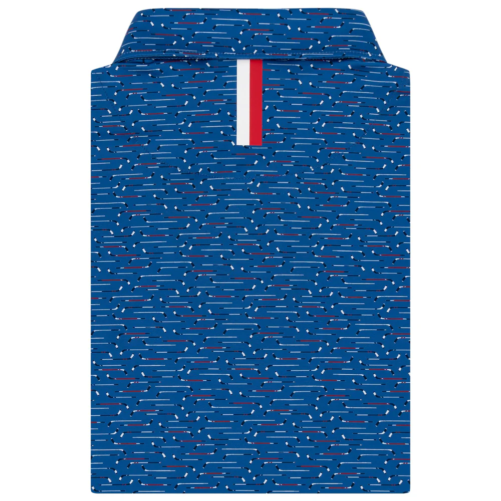 The Twig Men's Short Sleeve Performance Polo Short Stop Blue